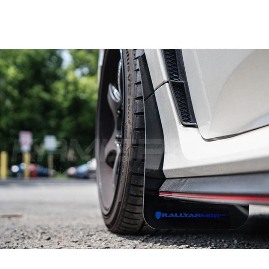 Rally Armor Guardabarros negros con logotipo azul | 2017+ Honda Civic Tipo R (MF47-UR-BLK/BL)