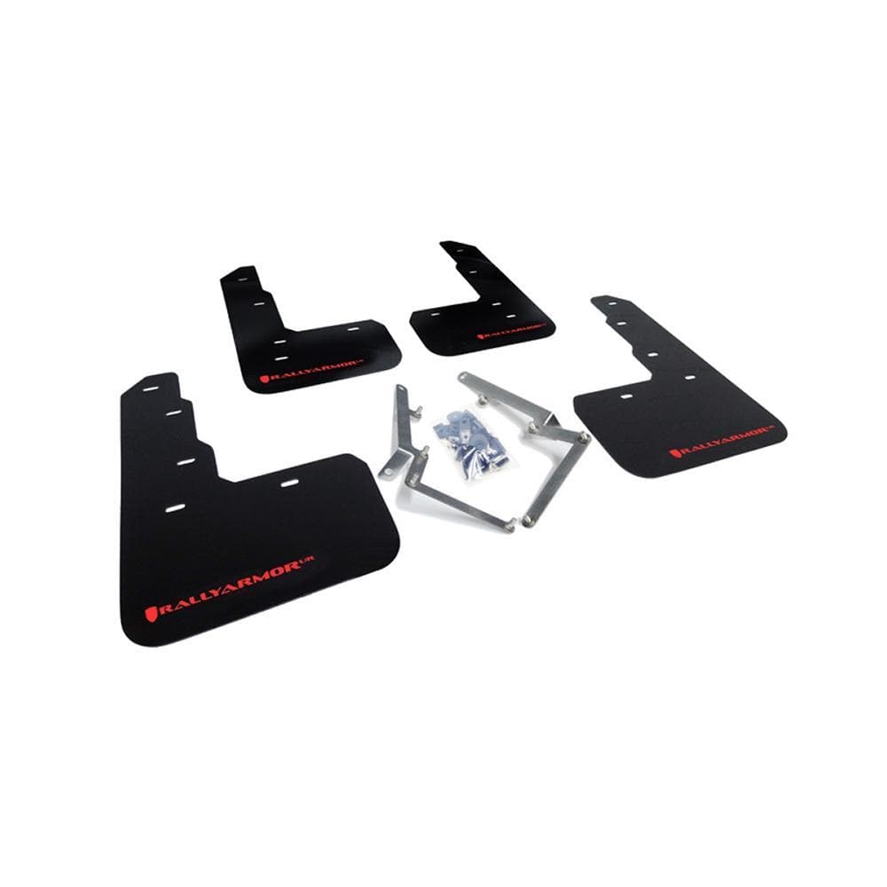 Rally Armor Black Mud Flaps Red Logo for 2017+ Honda Civic Type R (MF47-UR-BLK/RD)