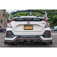 Rally Armor Black Mud Flaps White Logo for 2017+ Honda Civic Type R (MF47-UR-BLK/WH)
