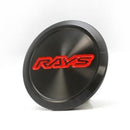 Rays ZE40 and TE37 ULTRA Center Caps - Black w/ Red Logo