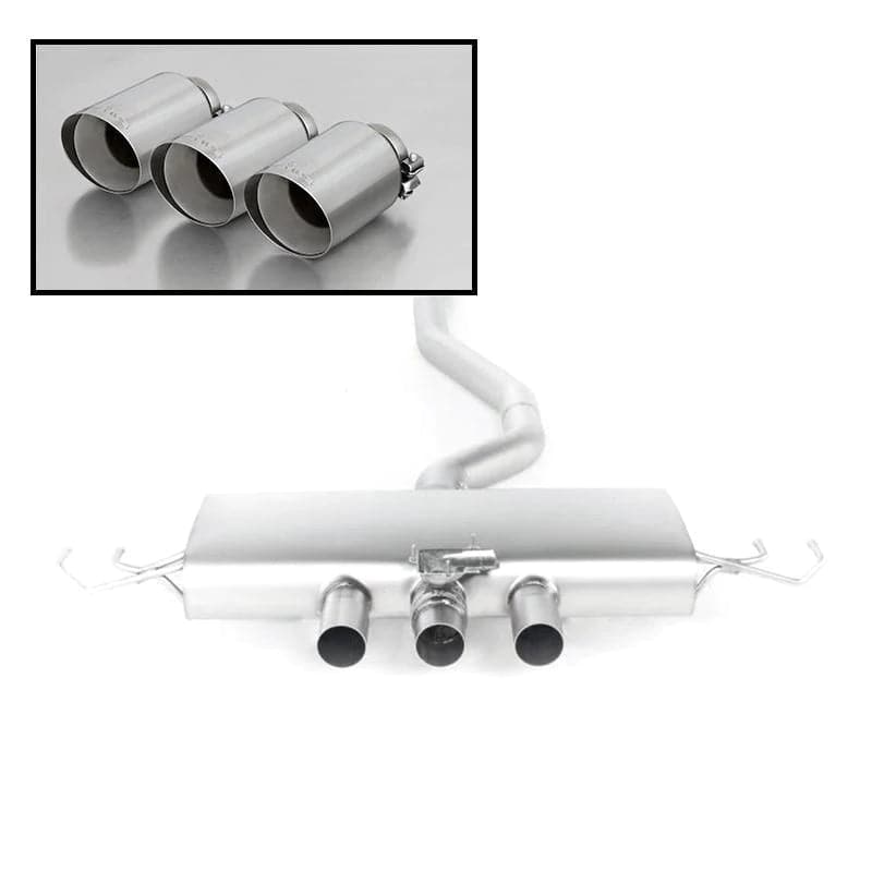 Remus Civic Type R Turbo-Back 70SGR Exhaust with 102mm Angled Straight Cut Chrome Tips