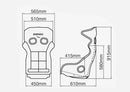 Bride Xero RS Gradation Logo Racing Bucket Asiento FRP *Aprobado por la FIA* (H01GSF)