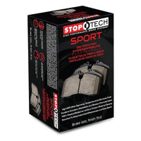 StopTech Sport Rear Brake Pads for the Honda S2000, Civic Si (FG) & Acura RSX-S