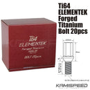 Ti64 Elementek Forged Titanium Lug Bolt Set 14x1.25