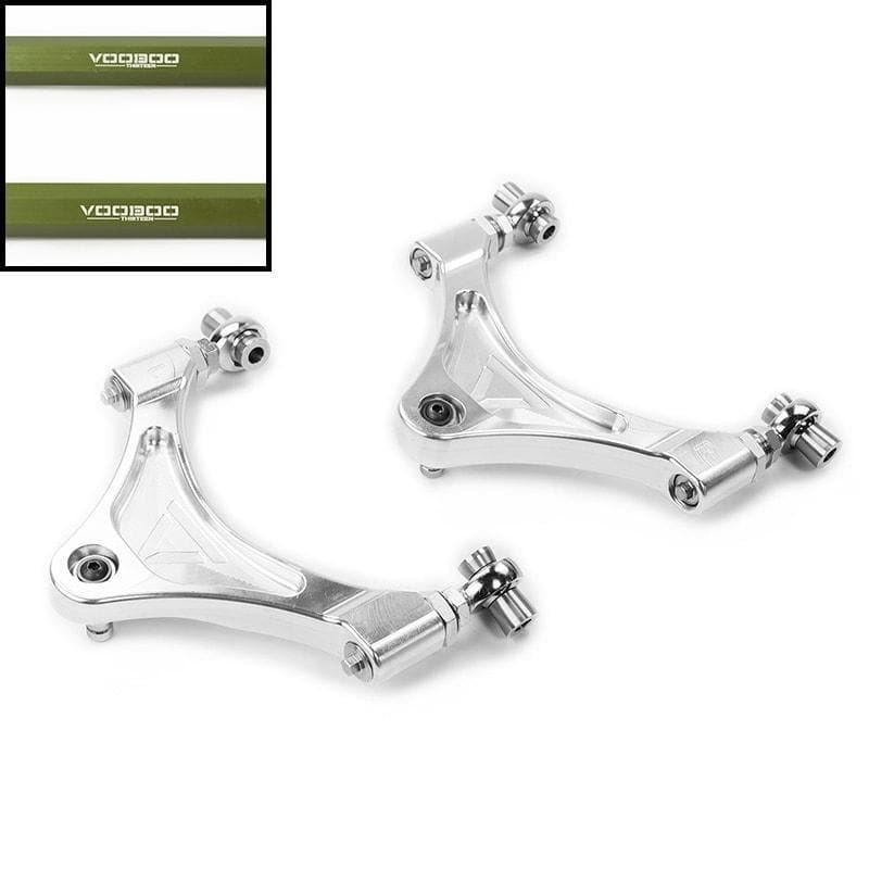 Voodoo13 Front Upper Control Arms Green for 07-08 G35 Sedan, 370Z, G37, and 14-15 Q60