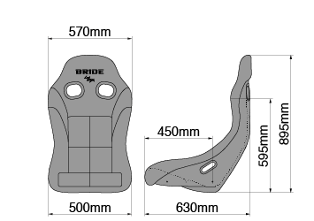 Bride Zieg IV Wide FRP Bucket Seat in Black *FIA Approved*